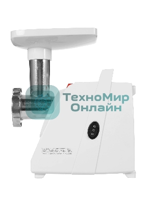 Мясорубка электрическая Аксион М33.04 белый, 1500 Вт, 1.7 кг/мин, реверс, защита от перегрузки, насадки - 5