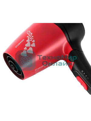 Фен Starwind SHD 7065 1400Вт черный/красный