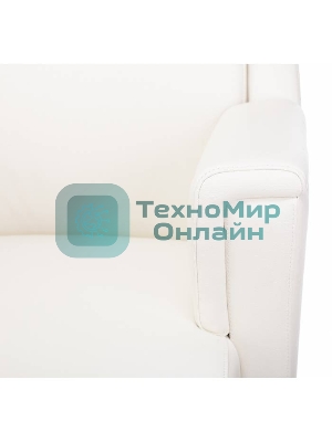 Кресло Бюрократ DUKE белый, кожа