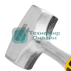 Кувалда Denzel 2 кг, цельнометаллическая, двухкомпонентная рукоятка