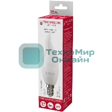 Лампа cветодиодная LED Thomson TH-B2026 E14, свеча на ветру, 6Вт, 4000К, белый нейтральный