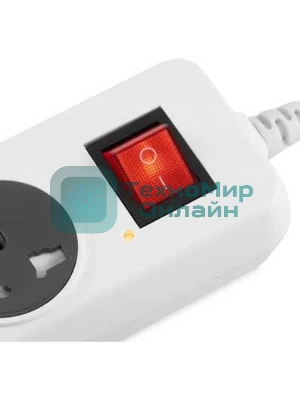 Сетевой фильтр Buro 500UNH-5-WG 5 м, 5 розеток, белый/серый, коробка