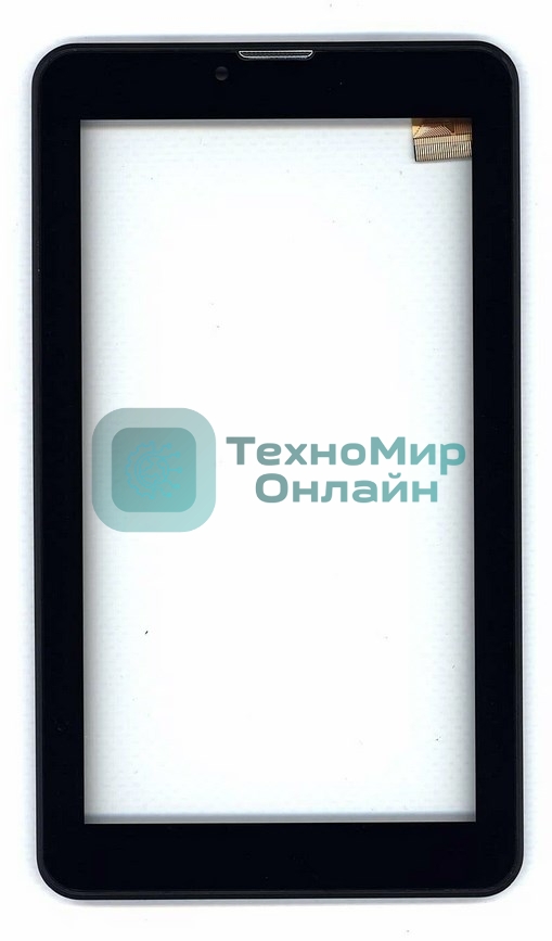 Сенсорное стекло (тачскрин) для Irbis TZ726, черное с рамкой