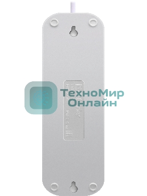 Удлинитель без заземления Defender B240 10 А, 5 м, без заземления