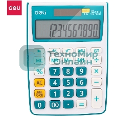 Калькулятор настольный Deli E1238/BLUE синий 12-разр.