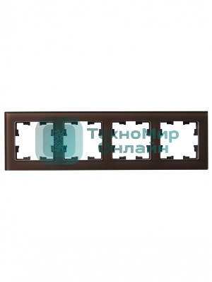 Рамка 4-местная IEK BRITE РУ-4-2-БрТБ (BR-M42-G-K45) стекло темная бронза