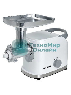 Мясорубка электрическая АКСИНЬЯ КС-2004 белый, 3000 Вт, 3.0 кг/мин, реверс, защита от перегрузки, насадки - 6