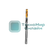 Сверло спиральное по металлу Denzel 8 x 117мм, Р6М5, Golden Tip, многогранная заточка