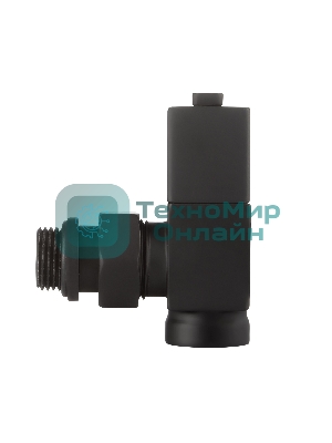 Набор дизайн-вентилей CUBE, угловой черный 1/2