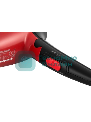 Фен Starwind SHD 7065 1400Вт черный/красный