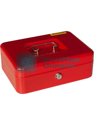 Ящик для денег Silwerhof 90x250x180 красный сталь