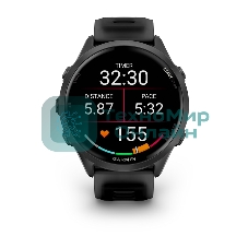 Умные часы Garmin Forerunner 570 черный, темно-серый безель, черный ремешок 47мм