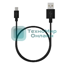 Кабель Maxvi MC-02 black USB-A - Type-C ток макс. нагрузки 2А, макс. напряжение 5V, длина кабеля 1м, материал PVC, черный