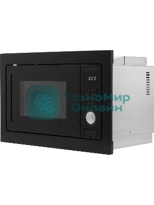 Микроволновая печь встраиваемая Hyundai HBW 2544 BG черный, 25 л, 900 Вт, переключатели - кнопки/поворотный механизм