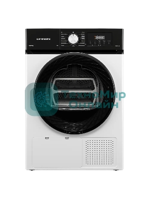 Сушильная машина Kuppersberg DM 592 W, High-Tech, загрузка 9 кг, 15 программ, тепловой насос, электронное кнопочное управление, корзина для сушки, блокировка от детей, энергоэффективность А++, белый