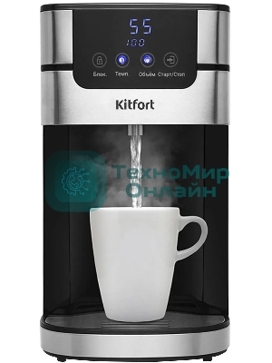 Термопот Kitfort КТ-2501 4 л, 2618Вт, черный/серебристый