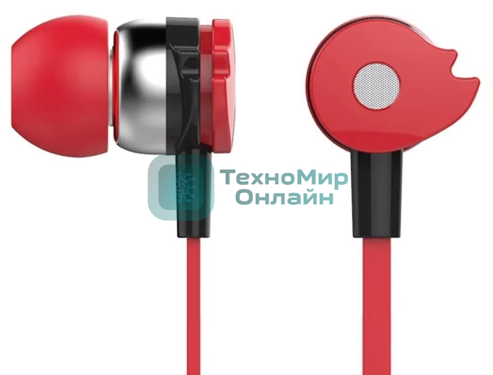Проводные наушники Oklick HP-S-210 красный, внутриканальные, Jack 3.5 мм