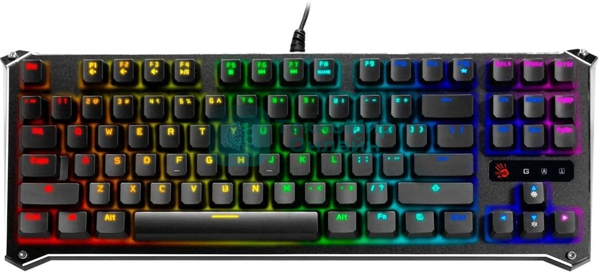 Клавиатура A4 B930 механическая черный USB Gamer LED
