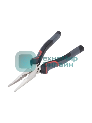 Плоскогубцы удлиненные Deli DL0104 200 мм, Cr-V, эксцентриковый шарнир, антикоррозийное покрытие, трехкомпонентная прорезиненная рукоять