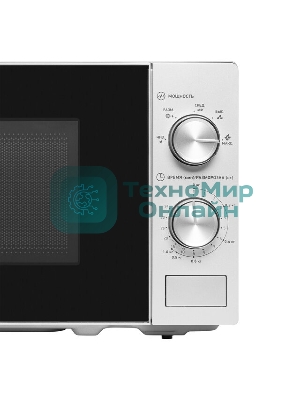 Микроволновая печь BBK 20MWS-764M/S серебристый, 20 л, 700 Вт, переключатели - поворотный механизм