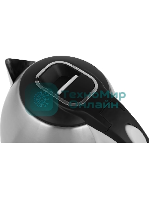 Чайник электрический SUPRA KES-1824 1.8 л, 1500 Вт, серебристый/черный (корпус: нержавеющая сталь)