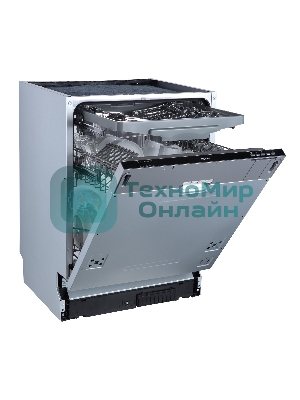 Встраиваемая посудомоечная машина Бирюса DWB-614/6, черный, 59.8 см, 14 компл., 47 дБ, класс A++