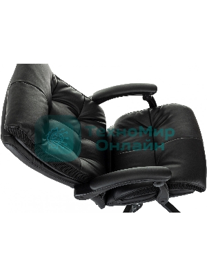 Кресло Бюрократ CH-824MSG-BF черный, экокожа