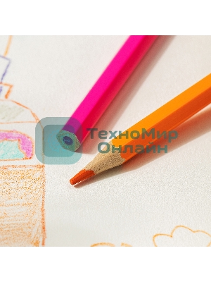 Карандаши цветные Deli EC130-24 ColoRun, шестигранный профиль, дерево 24 цвета, коробка с европодвесом (24шт)