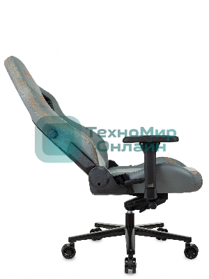 Кресло игровое Knight Craft Dragon серый эко.кожа крестов. металл