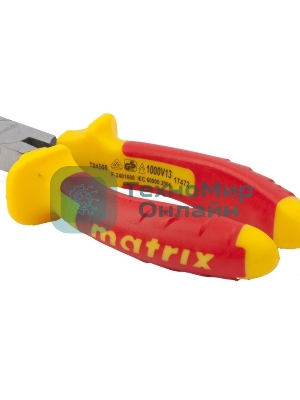 Длинногубцы Matrix изогнутые insulated 160 мм, двухкомпонентные рукоятки