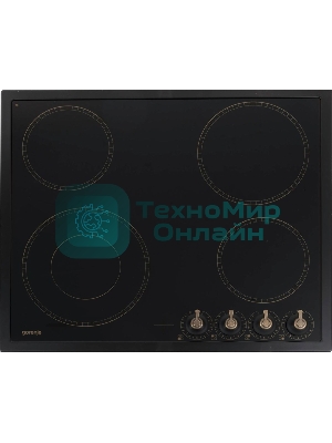 Варочная поверхность Gorenje EC642CLB, конфорок: 4 шт., стеклокерамика, независимая, черный
