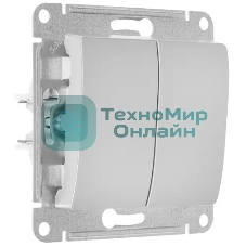 Механизм переключателя 2-кл. СП Glossa сх.6 10AX алюм. SchE GSL000365