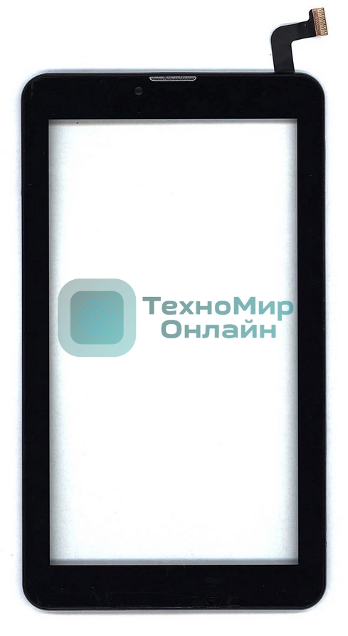 Сенсорное стекло (тачскрин) для Irbis TZ70, черное с рамкой
