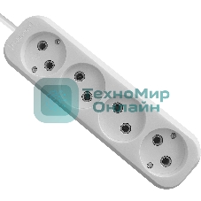 Удлинитель без заземления Defender B240 10 А, 5 м, без заземления