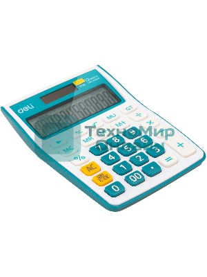 Калькулятор настольный Deli E1238/BLUE синий 12-разр.