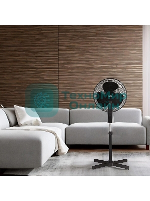 Вентилятор бытовой напольный Rix RSF-3000B, черный