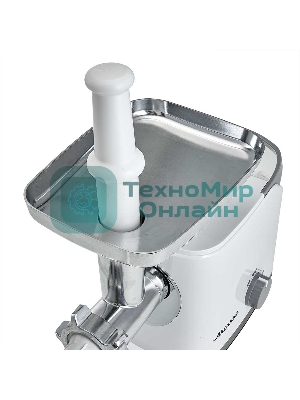 Мясорубка электрическая АКСИНЬЯ КС-2004 белый, 3000 Вт, 3.0 кг/мин, реверс, защита от перегрузки, насадки - 6