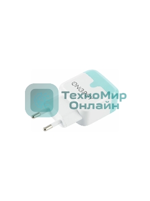 Сетевое зарядное устройство ENERGY ET-33, 2 USB разъема, 2,1А, белый (104291)