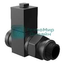 Набор дизайн-вентилей CUBE, прямой черный 1/2