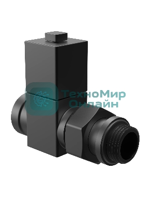 Набор дизайн-вентилей CUBE, прямой черный 1/2