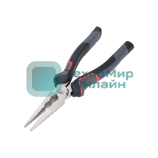 Плоскогубцы удлиненные Deli DL0104 200 мм, Cr-V, эксцентриковый шарнир, антикоррозийное покрытие, трехкомпонентная прорезиненная рукоять