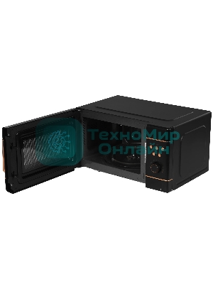 Микроволновая печь JVC JK-MW270D черный, 20 л, 700 Вт, переключатели - кнопки, поворотный механизм