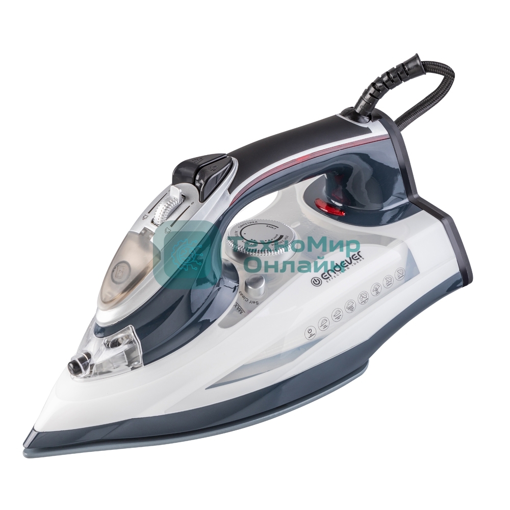 Утюг Endever Delta-228 темно-синий/белый, 3000 Вт, 65 г/мин, 180 г/мин, 390 мл