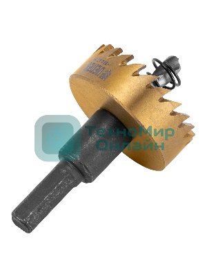 Коронка по металлу Denzel HSS, 40 мм, нитридтитановое покрытие