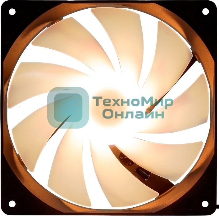 Вентилятор для корпуса Case Cooler HSPD FN001 черный (140x140x25мм, 4-pin PWM, ARGb, 58.7CFM, 35dBA, 1500RPM, черный)