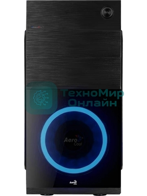 Компьютерный корпус Aerocool/Formula Cs-105 Blue (mATX, без БП, 1x USB3.0, 1x USB2.0, 1x 12cm blue LED front fan)