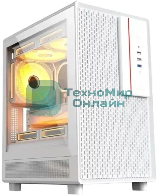 Компьютерный корпус Accord M3301 белый без БП mATX 1xUSB 2.0 1xUSB 3.0 1xUSB3.1 audio bott PSU