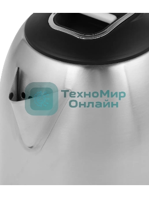 Чайник электрический SUPRA KES-1824 1.8 л, 1500 Вт, серебристый/черный (корпус: нержавеющая сталь)