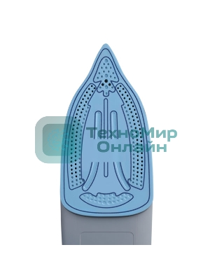 Утюг Centek CT-2323 серый/синий, 2800 Вт, 40 г/мин, 140 г/мин, 480 мл
