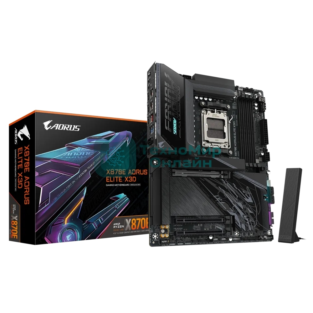 Материнская плата Gigabyte X870E AORUS ELITE X3D Socket AM5 AMD X870E 4xDDR5 ATX AC`97 8ch(7.1) 5Gigabit RAID+HDMI